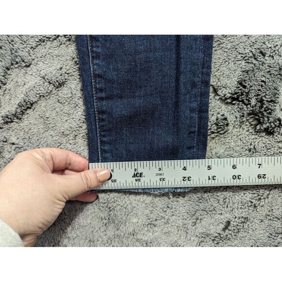 Good American Good Legs Skinny Leg Distressed Jeans Women's Size 2/26 Dark Wash - Picture 11 of 15